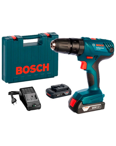 Акумуляторний ударний дриль-шуруповерт Bosch GSB 180-LI Professional з 2 акб GBA 18V 1.5Ah, з/п, кейс