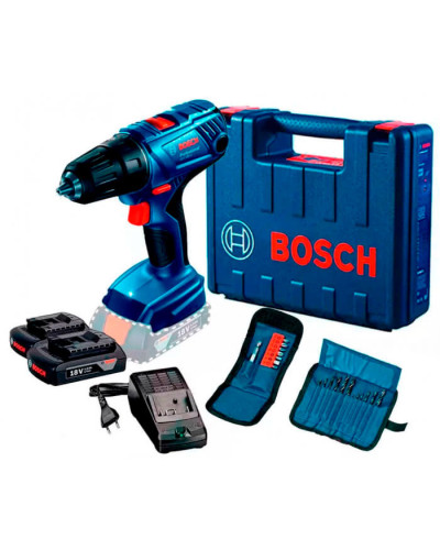 Акумуляторний дриль-шурупокрут Bosch GSR 180-Li Professional, 2 акб GBA 18V 2.0, з/п GAL 18V-20