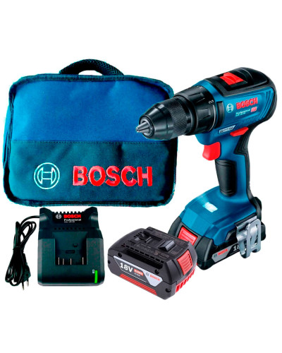 Акумуляторний дриль-шурупокрут Bosch GSR 18V-50 Professional, 1 акб GBA 18V 2Ah, 1 акб GBA 18V 4Ah, з/у GAL 18V-20