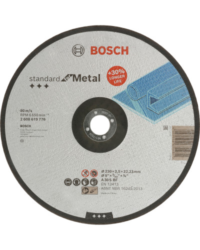 Відрізне коло по металу Bosch Standard for Metal, 230x2.5x22.23 мм, 2608619776
