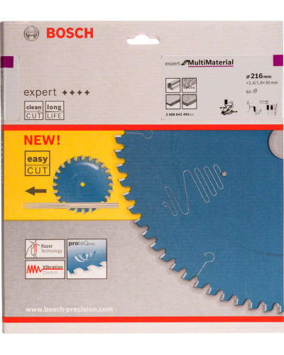 Пиляльний диск Bosch Expert for Multi Material 216×2.4×30 мм 64 2608642493