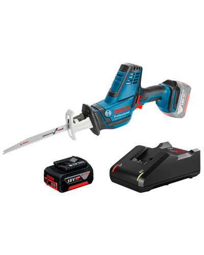 Акумуляторна шабельна пила Bosch GSA 18 V-LI C Professional, 1 акб GBA 18V 4 Ah та з/п GAL 18V-40
