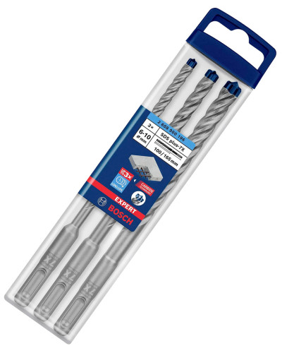 Набір бурів Bosch Expert SDS-Plus-7X 6-8-10х165 мм, 3 шт 2608900196