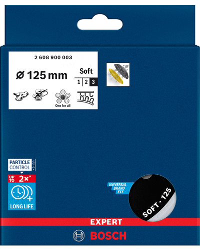 Опорна тарілка Bosch Expert Multihole 125 мм м'яка з отворами 2608900003