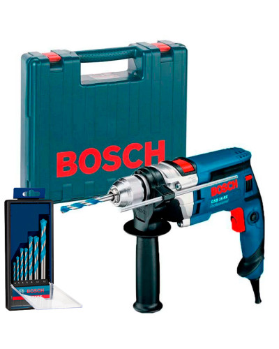 Ударная дрель Bosch GSB 16 RE БЗП Professional в кейсе + с набором сверл