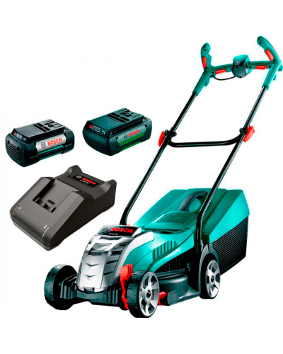 Акумуляторна газонокосарка Bosch Rotak 32 LI з 2 акб 36 V 4 Ah 0600885D06+2607336915