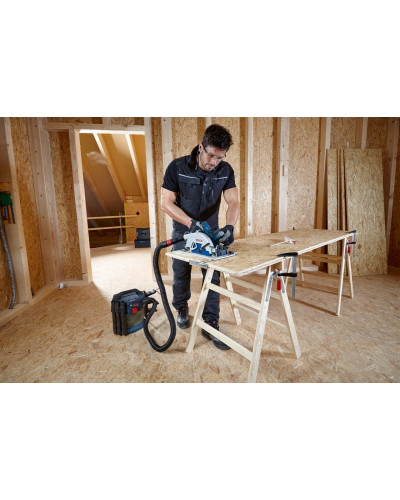 Акумуляторна циркулярна пила Bosch Professional GKM 18V-50, 2 акб GBA 18V 5.0Ah і з/в GAL 18V-40, у кейсі L-Boxx 238