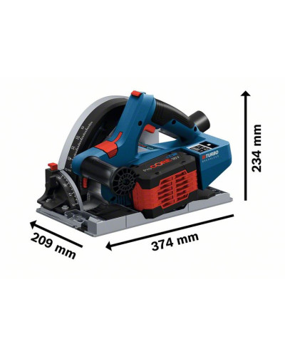 Акумуляторна заглибна пила Bosch Professional GKT 18V-52 GC Professional , з 2 GBA 18V 5 Ah 5 GBA, з/в GAL 1880 CV в L-Boxx 238