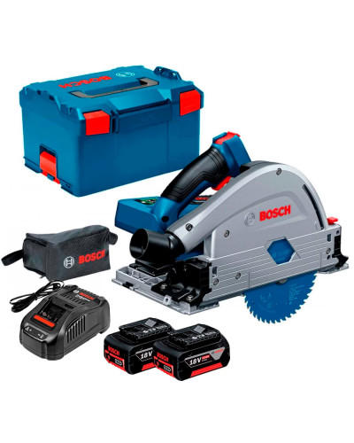 Акумуляторна заглибна пила Bosch Professional GKT 18V-52 GC Professional , з 2 GBA 18V 5 Ah 5 GBA, з/в GAL 1880 CV в L-Boxx 238