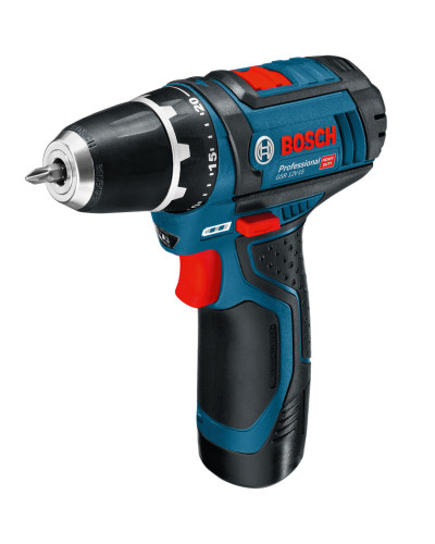 Акумуляторний дриль-шурупокрут Bosch GSR 12V-15 Professional, GBA 12V 2.0Ah, з/в GAL 12V-20, у кейсі