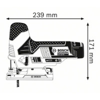 Акумуляторний лобзик Bosch Professional GST 12V-70, з 1 акб GBA 12V 2 Ah та з/в GAL 12V-40