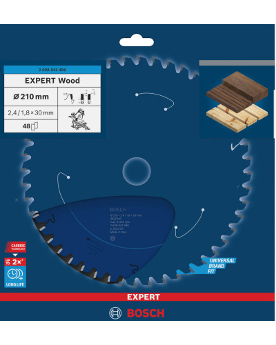 Пиляльний диск Bosch Expert Wood 210x2.4/1.8x30 мм, Т48