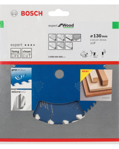 Пиляльний диск Bosch Expert for Wood 130х2,4х20 мм, 16 ATB