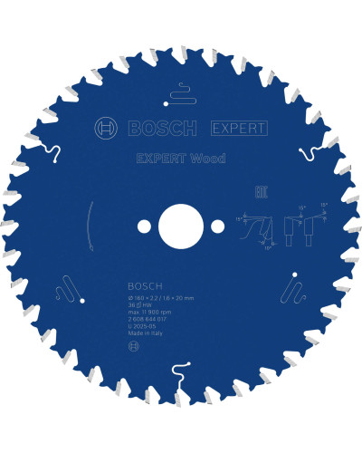 Пиляльний диск Bosch Expert for Wood 160х2,2х20 мм, 36 ATB