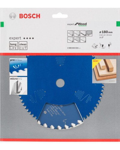 Пиляльний диск Bosch Expert for Wood 180х2,6/1,6х30 мм, 36 ATB