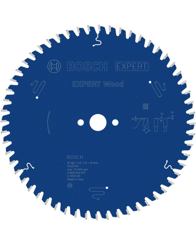Пильный диск Bosch Expert for Wood 184х2,6/1,6х16 мм, 56 ATB