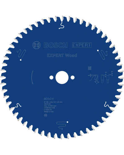 Пиляльний диск Bosch Expert for Wood 190х2,6/1,6х20 мм, 56 ATB