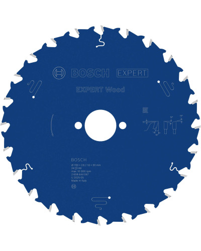 Пиляльний диск Bosch Expert for Wood 190х2,6/1,6х30 мм, 24 ATB