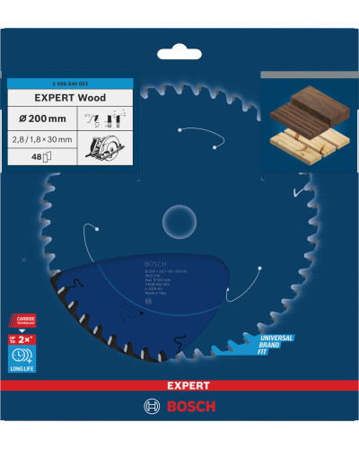 Пиляльний диск Bosch Expert for Wood 200х2,8/1,8х30 мм, 48 ATB