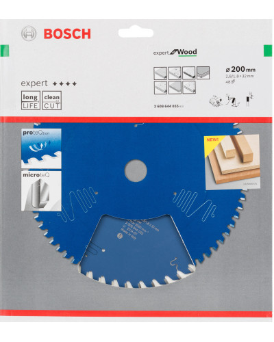 Пиляльний диск Bosch Expert for Wood 200х2,8/1,8х32 мм, 48 ATB
