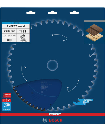 Пиляльний диск Bosch Expert for Wood 190х2/1,3х30 мм, 24 ATB