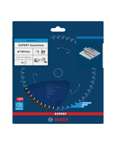 Пильный диск Bosch Expert for Aluminium 160x2.2/1.6x20 мм T52