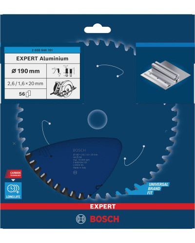 Пиляльний диск Bosch Expert for Aluminium 190x2.6/1.6x20 мм T56