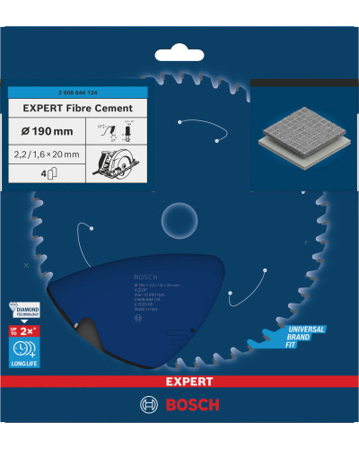 Пильный диск Bosch Expert for Fiber Cement 190x2.2/1.6x20 мм 4 TCG