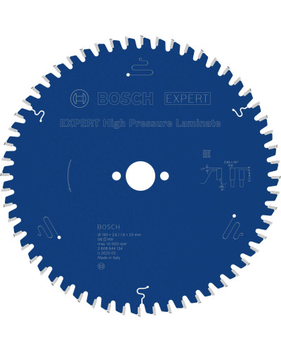 Пиляльний диск Bosch Expert for High Pressure Laminate 190x2.6/1.6x20 мм, 56 HLTCG