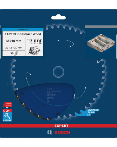 Пиляльний диск Bosch Expert for Construct Wood 210x2/1.3x30 мм T30