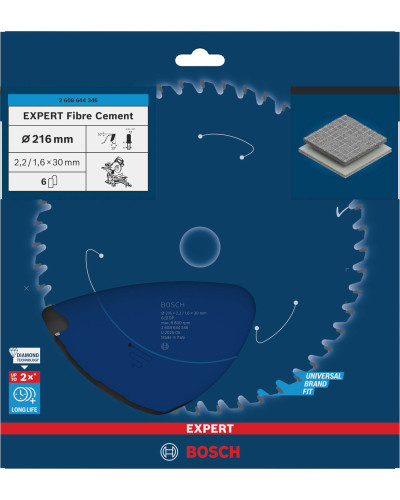 Пиляльний диск Bosch Expert for Fiber Cement 216x2.2/1.6x30 мм 6 TCG