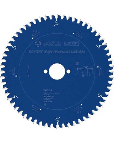 Пильный диск Bosch Expert for High Pressure Laminate 210x2.8/1.8x30 мм, 60 HLTCG