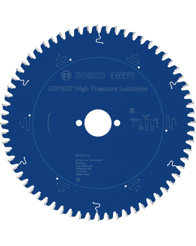 Пиляльний диск Bosch Expert for High Pressure Laminate 216x2.8/1.8x30 мм, 64 HLTCG