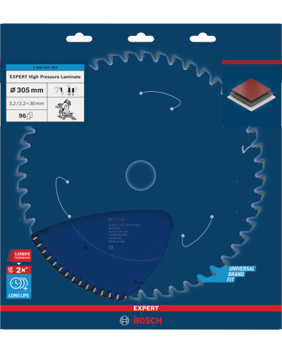 Пиляльний диск Bosch Expert for High Pressure Laminate 305x3.2/2.2x30 мм, 96 HLTCG