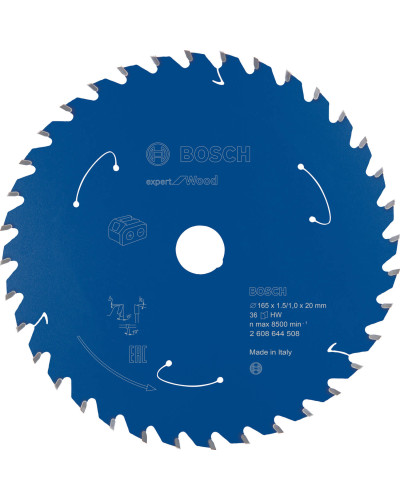 Пиляльний диск Bosch Expert for Wood 165х1,5/1х20 мм, 36 ATB