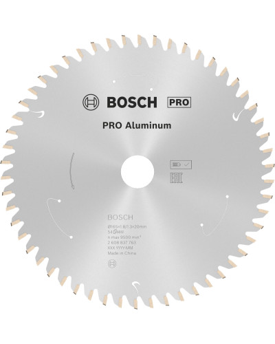 Пиляльний диск Bosch PRO Aluminium 165x1.8/1.3x20 мм 54 HLTCG